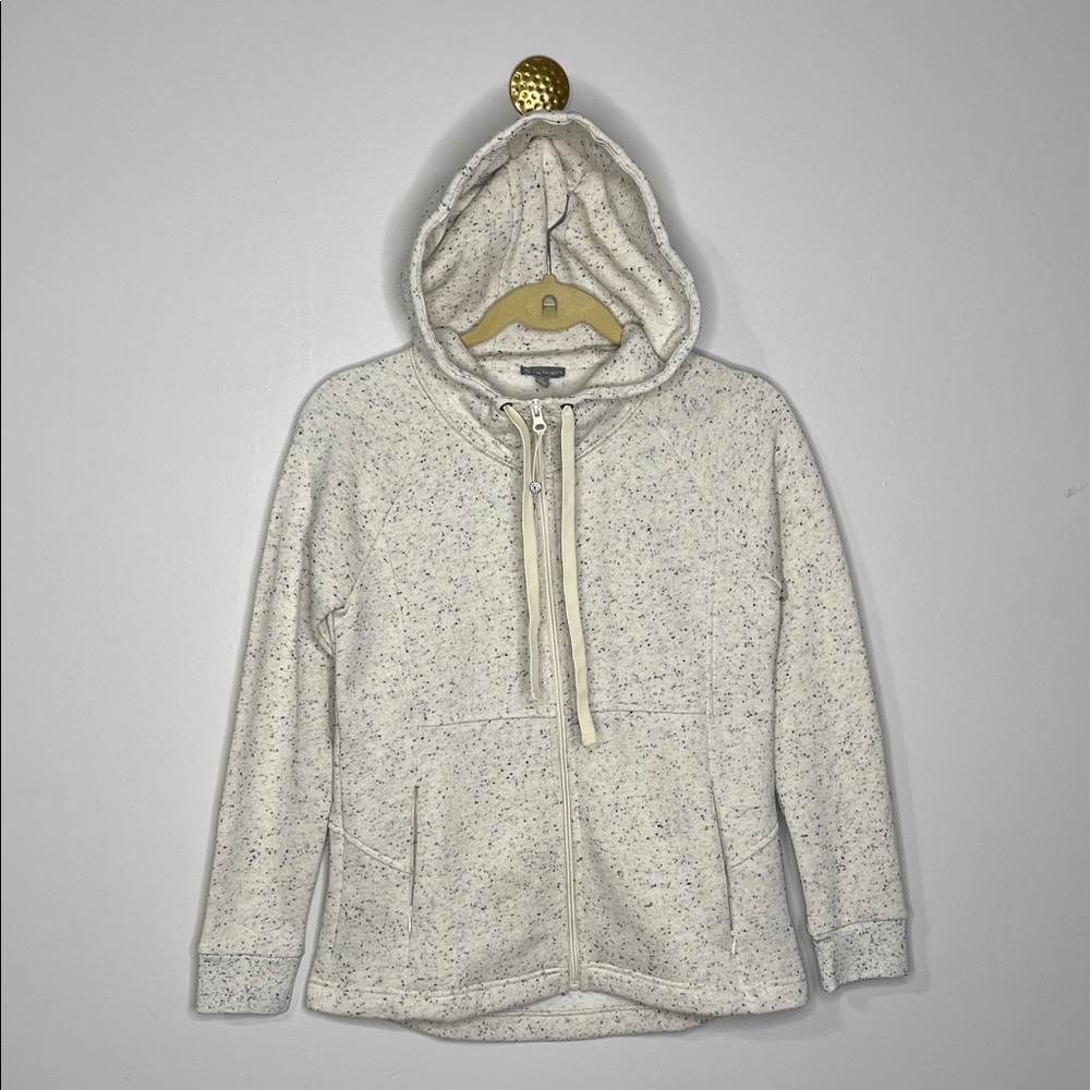 Talbots Sp Cream zip up jacket with speckles.